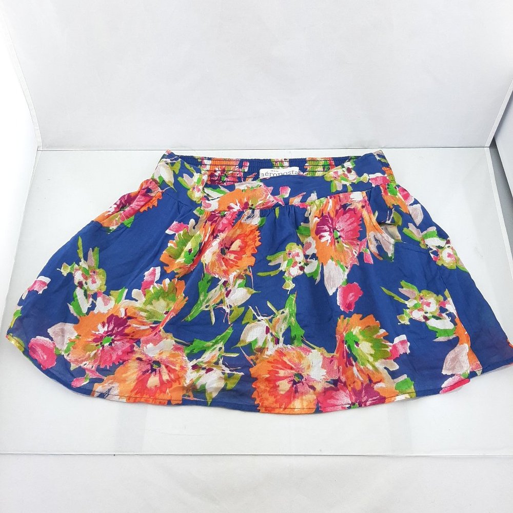 Aeropostale Floral Skirt Size Medium Blue